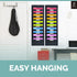 Black Pocket Chart for Classroom - Pack of 2 with 10 Pocket Storage and 6 Over Door Hangers for Organizing