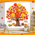 Buryeah 91 Pieces Spring 3D Big Bulletin Board Tree Decoration Set, 47'' x 46'' Tree Background with Pom Poms for Party