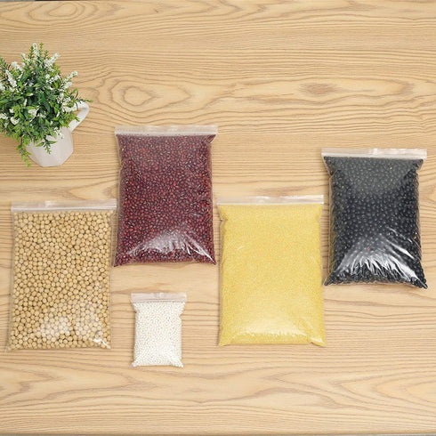 APQ Clear Plastic Reclosable Zipper Bags - 5 x 8 Inches, Pack of 100 Reclosable Plastic Bags with Zipper Closure, 2 Mil