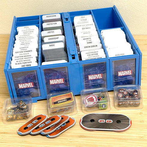 BCW Collectible Card Bin - Single Blue | Storage Box for Trading Cards Holds 3200 Cards | Includes 4 Card Storage