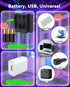 16.4FT 300LEDs Black Light Strip with USB Plug + Battery Box, Adhesive Blacklight Fixture, Battery & USB Operated