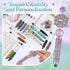 Tondiamo 15 Pcs Glitter Beadable Stylus Pens Full Rhinestone Stylus Pens for Beads DIY Diamond Beaded Kit for Rubber