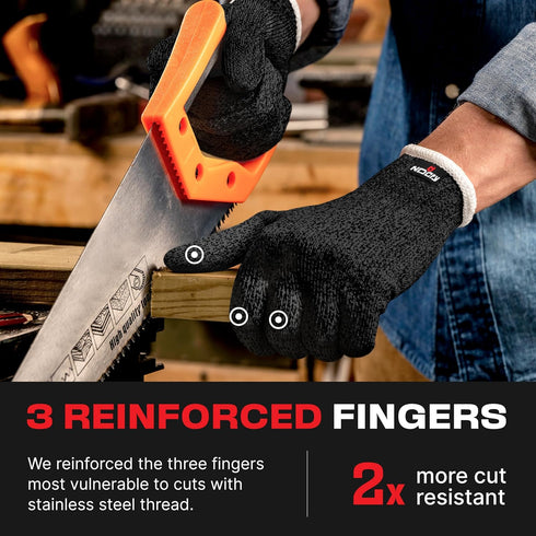 NoCry Cut Resistant Work Gloves for Women and Men, Comfortable Food Grade Kitchen Cooking Gloves