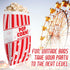 Retro Popcorn Bags 25 Pack, Grease Resistant Single Serving 1oz Paper Sleeves in Nostalgic Red/White Design