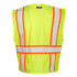 Kishigo All Mesh Contrast Unisex Reflective Safety Vest 1195, ANSI Type R / Class 2 Compliant, 6 Pockets - Pencil & Radio Pockets, Zipper Front, Silver & Orange Reflective Lining (Lime, L)