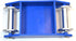 5.25" 1.2", 1.25" EISCO Hall's Carriage, Blue Plastic Resin & Aluminum, x Wheels, Physics Teaching Tool