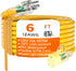 HUANCHAIN 12/3 Gauge Heavy Duty Outdoor Extension Cord, 6 ft Waterproof with Lighted End, 15Amp