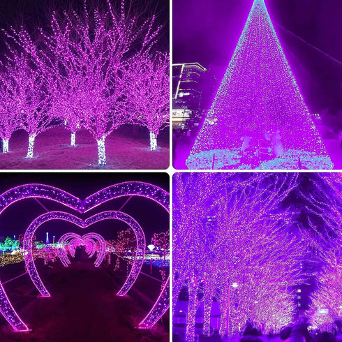 2 Pack 480 170 8 LED Solar Chrismas Lights Outdoor, FT Super Long Solar String Lights for Outside with Modes & Memory