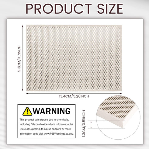 Zonon 2 Pieces Ceramic Honeycomb Soldering Board Jewelry Soldering Block Welding Jewellers Heat Proof Soldering Mat Making Tools Honeycomb Soldering Kit for Jewelry Making