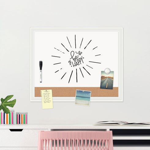 U Brands Minimal Dry-Erase Combo Board, Value Pack of 16 X 20 Inches, White