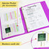 BAZIC 3 Ring Binder, 1" Poly Binders Organizer, Glitter Color Soft Cover, Holds 175 Sheets, 4-Count