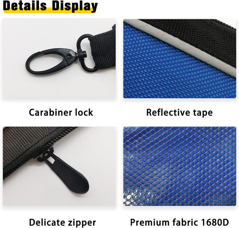 Small Waterproof Zipper Pouches, Mesh Tool Bag, Clear Cosmetic Bag Case, Travel Pouch (4 Pack)