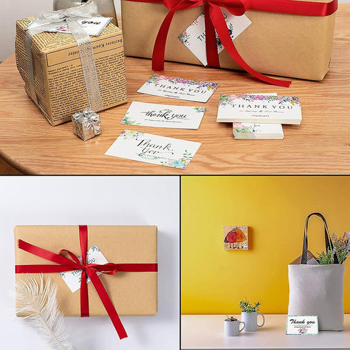 DOFE 300PCS Cards,6 3.5*1.97Customer Thank You For Supporting My Business Styles Appreciation Card For Shop Online