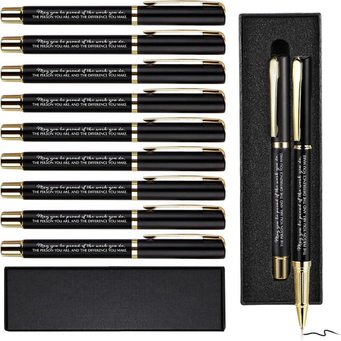PerKoop 30 Sets Thank You Pens, Employee Appreciation Ballpoint Pen Gifts with Inspirational Quotes, Black Ink