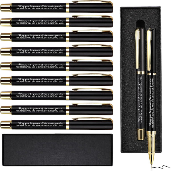 PerKoop 30 Sets Thank You Pens, Employee Appreciation Ballpoint Pen Gifts with Inspirational Quotes, Black Ink
