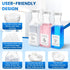 ProHK 4Pack 54oz 4Pcs Laundry Detergent Dispenser for Room Organization - Soap Container with Spoon, Funnel and Labels