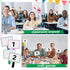 Crtiin 40 Pcs Colorful Dry Erase Paddles, Mini Handheld Double Sided Whiteboard for Student Teaching Classroom