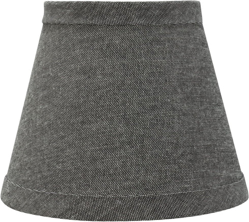 Aspen Creative 32064-2A, 3" 5" 4" Set 2 Hardback Empire Clip-On Chandelier Lamp Shade, Grey, Top x Bottom x Slant