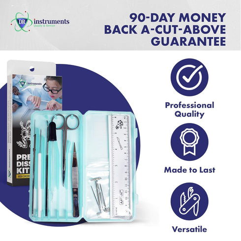 61936PCT 25-Piece Precision Dissection Kit - Biology Kit with 8 Stainless Steel Instruments & Extra Blades