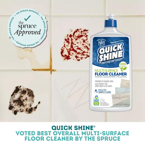 27oz, 2Pk Quick Shine Multi Surface Floor Cleaner | Ready to Use-Streak Free- No Rinse | Use on Hardwood, Laminate