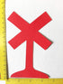 5.5 Set, 31 pack Train Tri-Color Large Creative Cut-Out with Engine, Box Car, Caboose and Crossing Sign, cut-outs per
