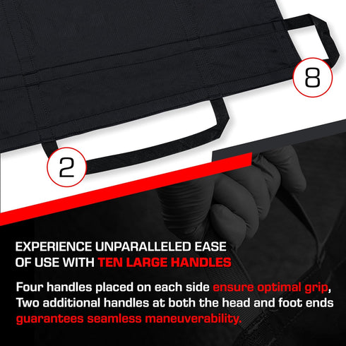 750 Lb MediTac Litter, Latex-Free Black Nylon Handles & Durable Non-Woven Fabric, Weight Capacity for Efficient Patient