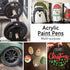 Overseas Paint Pens, White Permanent Acrylic Markers, 12 Pack, Water Based, Extra Fine Marker for Wood, Metal, Glass