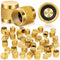 1/4 Flare Cap, Round Brass with Neoprene O-Ring Seal, HVAC Valve Caps, Refrigerant Locking Caps (50 PCS)