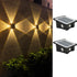 Gtliba Solar Wall Lights, Up and Down Outdoor Lighting Waterproof IP65, Fence Light
