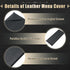4.25" 11" 5 Pack 1 Menu Covers x View Black PU Leather Restaurant Menu Holders, Single Panel with Angled Corners