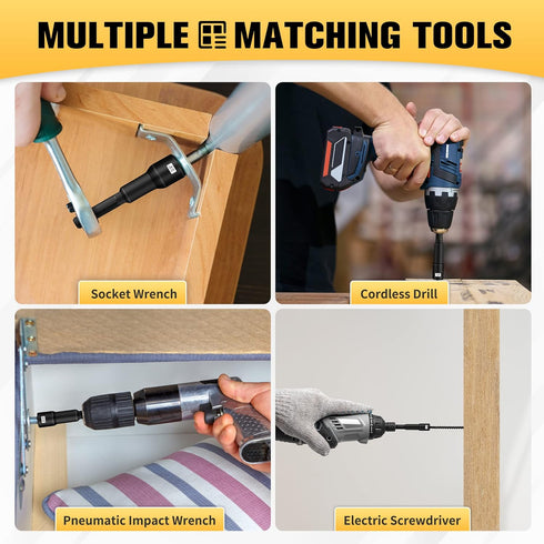 BOEN 3 Piece 1/4 inch Magnetic Nut Driver Set, Quick-Change Hex Shank SAE Nut Driver, Cr-V Steel