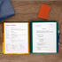 Samsill Deluxe 24 Pocket Spiral Project Folder, 12 Dividers, Customizable Front Cover, Multi Colors Plastic Folders