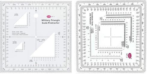 Gotical Military UTM/MGRS Coordinate Scale Map Reading and Land Navigation Topographical Map