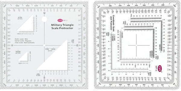 Gotical Military UTM/MGRS Coordinate Scale Map Reading and Land Navigation Topographical Map