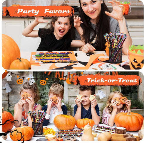 Halloween Pencils with Eraser Assortment, Themed Wooden Pencils for Halloween Party Favor Supplies, 12 Style (120)