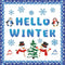 Whaline 82Pcs Winter Bulletin Board Decoration Set - Snowman, Snowflake, Penguin Cutouts for Xmas Holiday Decor