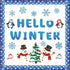 Whaline 82Pcs Winter Bulletin Board Decoration Set - Snowman, Snowflake, Penguin Cutouts for Xmas Holiday Decor