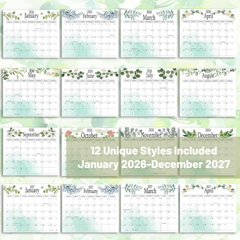 Uibyt 2025.12-2027.7 2027 Aesthetic Magnetic Calendar for Refrigerator, Fridge Magnet Runs Until July - The Perfect
