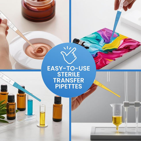 Transfer Pipettes, 3ml, 500pcs Disposable Plastic Droppers for Precise Measuring