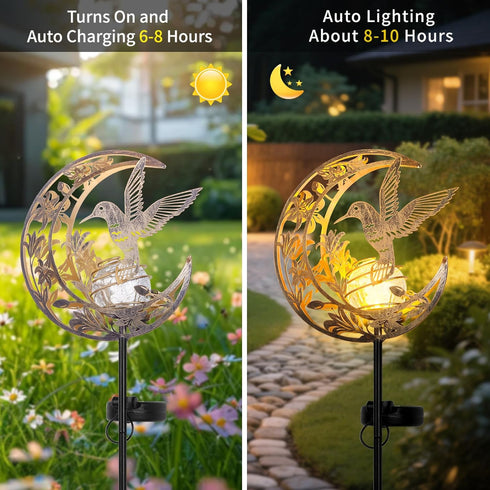 LightHummingbird Hummingbird Waterproof Outdoor Solar Solar LightMoon SolarLightSolar Butterfly Floor Lamp for Garden