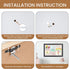 Bulletin Board Cork Board with Linen, 100% Wood Framed 30" x 20", Wall Mounted Fabric Picture Board with 10 Pushpins