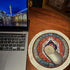 Antdean Round Persian Style Carpet Mouse Pad Vintage Miniature Bohemian Rug Desk Pad, Non-Slip Computer Mouse Mat