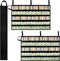 Pack of 2 Bulletin Board Border Storage - Black, 37.5" x 23.8" Pocket Charts for Easy Organization, Portable Box