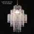 SEEYUAN 3 13.7''*H17.7'' Tiers Acrylic Chandeliers lamp Shade, Acrylic Beaded Chandelier,Pendant Ceiling Light Shade