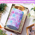 Tujoe Summer Mermaid Lamps Ocean Fabric Nightstand Table Lamp Purple Desk Lamp Bedside Gift Decor for Kids Reading