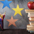 Gejoy 80 Pieces Glitter Star Cutouts, 6 Inches Length Paper Star Confetti for Classroom Wall Party Decoration