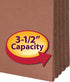 File Pocket, Straight-Cut Tab, 3-1/2" Expansion, Legal Size Smead, Redrope, 10 per Box (74264)