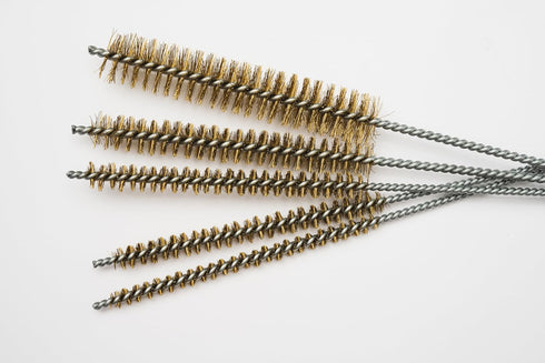 10-Piece Tube Cleaning Brush Kit for Tubes, Cylinders, and Narrow Spaces | Brass Wire Bore Brushes & Stainless Steel