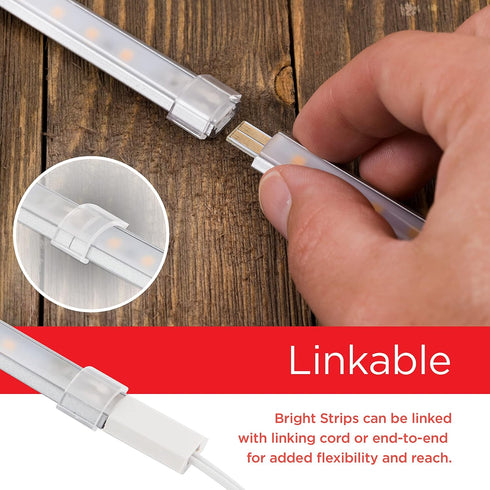 10in. 3 Pack, 825 2700K 44418 UltraPro Linkable LED Bright Strips, Lumens, Warm White Light, Low Voltage, Under Cabinet