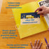 ECR4Kids 2-Pocket Parent-Teacher Classroom Communication Folder, Yellow, 36-Piece School Supplies